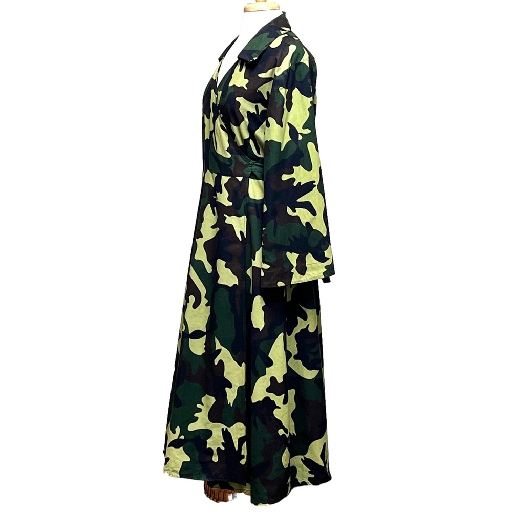 Kara Chic Camo Print Wrap Around Cotton Dress View 2